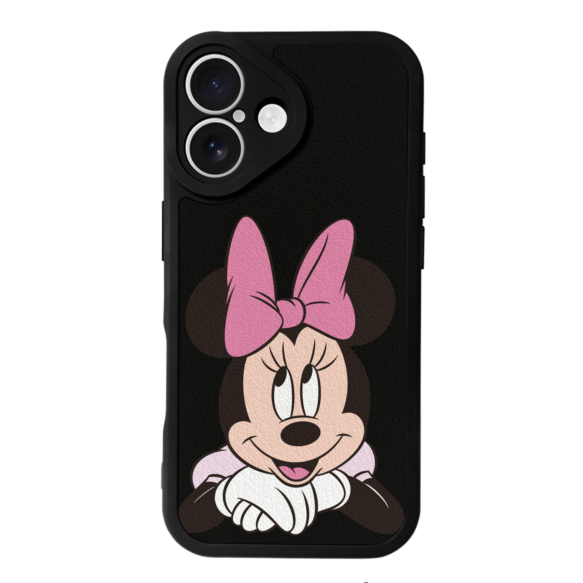 （画像用） ミッキーマウス Mickey Mouse 【iPhone 16シリーズ対応】シリコンスマホケース（レザー調） 材質：シリコン